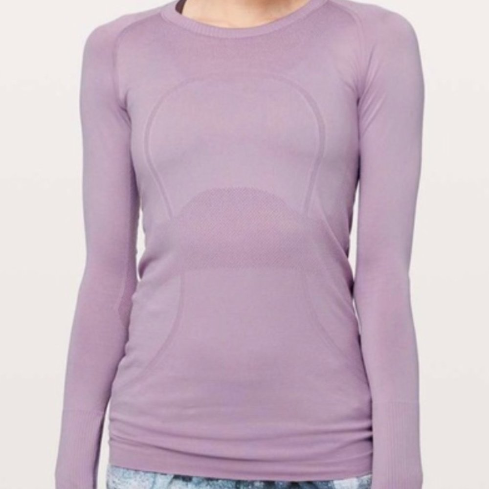 Lululemon Swiftly Tech Long Sleeve Top - Mauve Sz 10